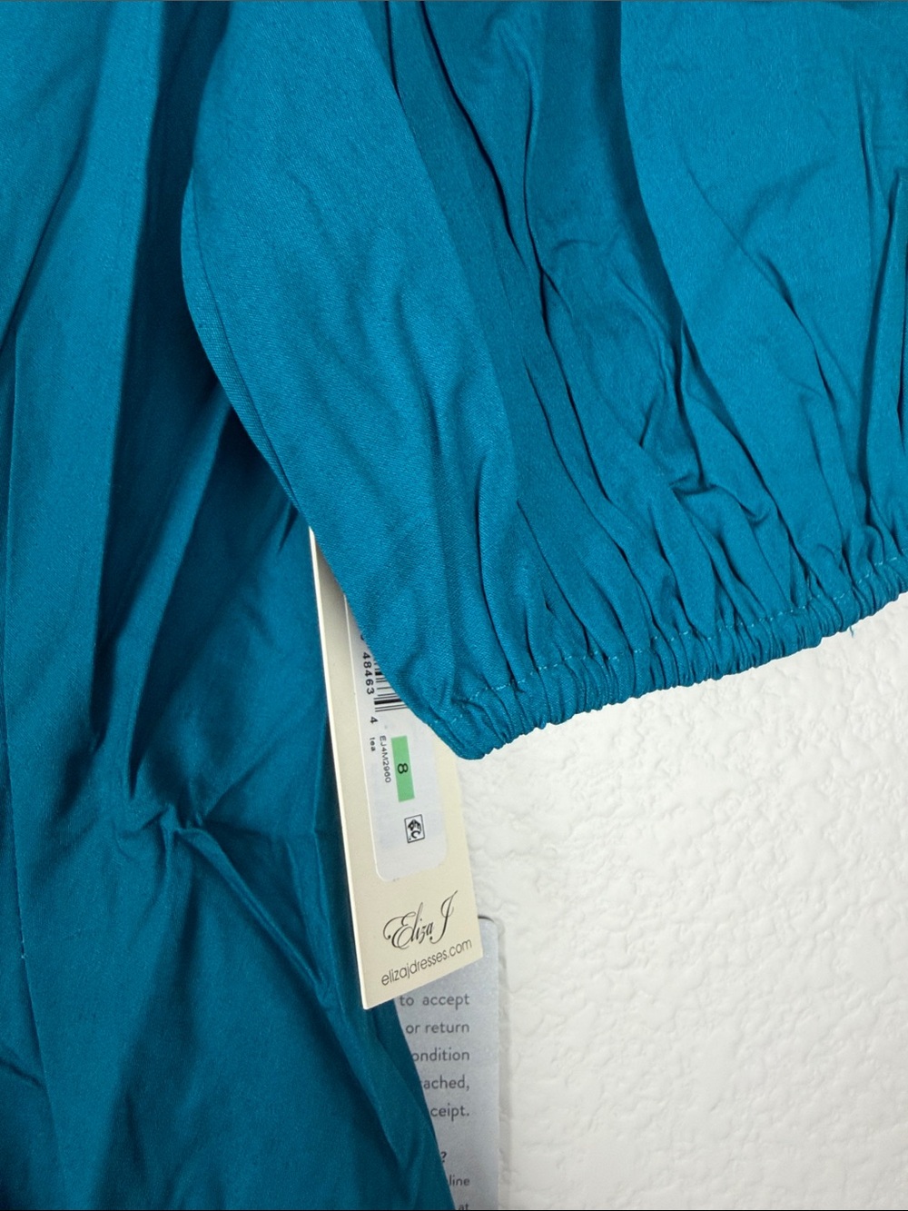 Eliza J teal button front dress - Picture 6 of 7